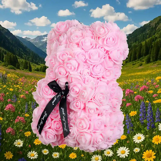 Ours En Rose Synthetique