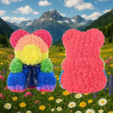 Ours en rose eternelle 40 cm