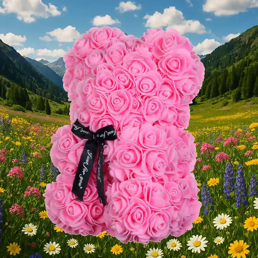 L'ourson de fleurs Pour St Valentin Rose St Valentin 25 cm - Olivia